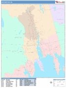 New Bedford Digital Map Color Cast Style